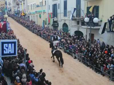 Merita un discorso a parte la pluriquarantennale Sagra del Tacchino di Palo del Colle, inserita in una pi� ampia manifestazione che affonda le sue radici sin nel Mediovevo: il Palio del Viccio. Si tratta di una festa carnevalesca che si svolge ogni marted� grasso e che riprender� il prossimo 21 febbraio dopo due anni di stop dovuti alla pandemia (Foto di Vania Birardi)